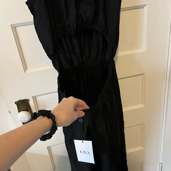 NWT LNA Los Angeles La Rosa Linen Jumpsuit Size Large MSRP $165